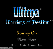 Ultima-Warriors Of Destiny
