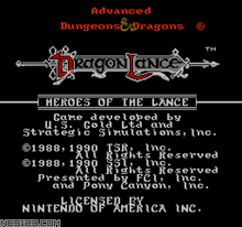 Advanced Dungeons And Dragons-Heroes of the Lance